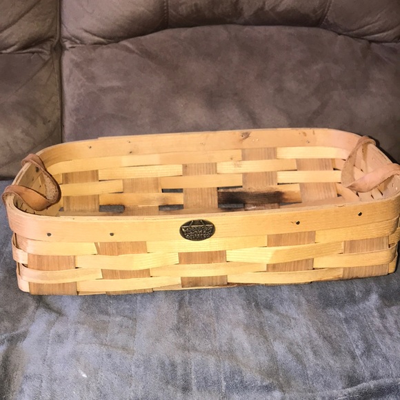Peterboro rectangular basket 🧺 vintage damaged 💕 - Picture 1 of 4